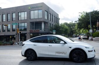 A Tesla robotaxi inexplicably drove into a parked car