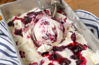 Lemon Blueberry Ice Cream – Barefeet in the Kitchen
