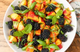 Peach Fruit Salad – Barefeet in the Kitchen