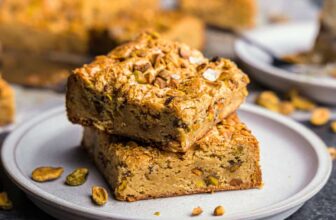 Brown Butter Pistachio Blondies